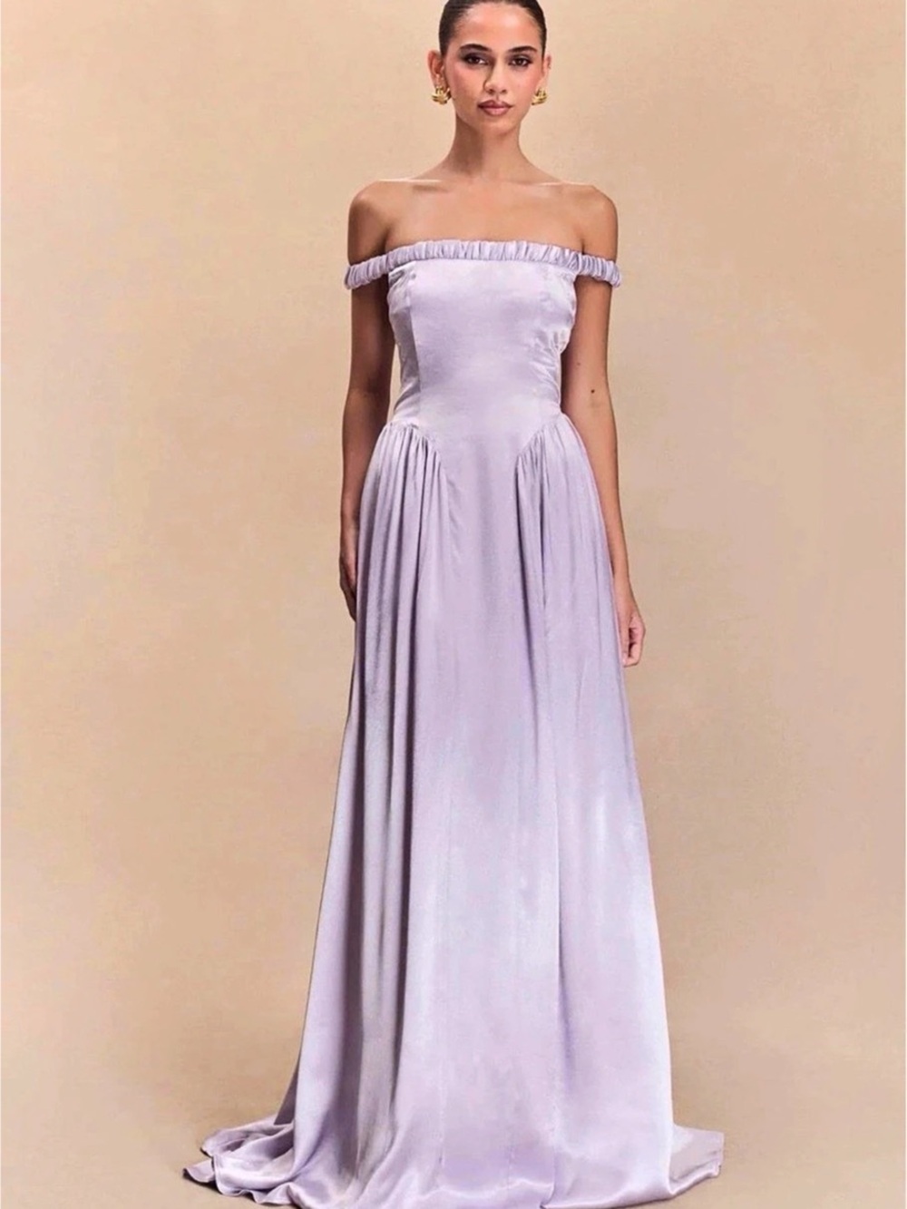 Meshki Coco Dropped Waist Maxi Dress in Lilac Like New